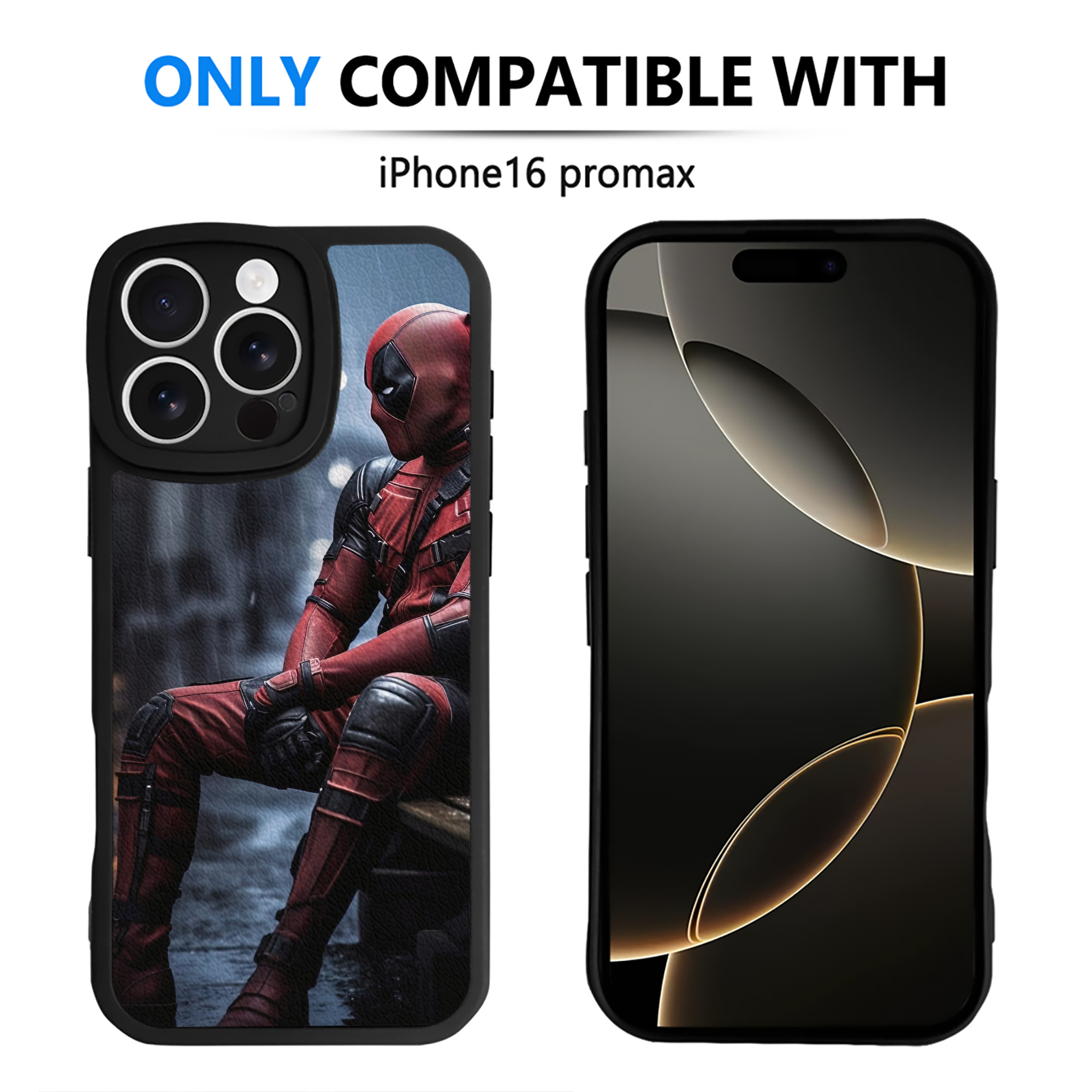 （画像用） Deadpool デッドプール 【iPhone 16シリーズ対応】シリコンスマホケース（レザー調） 材質：シリコン